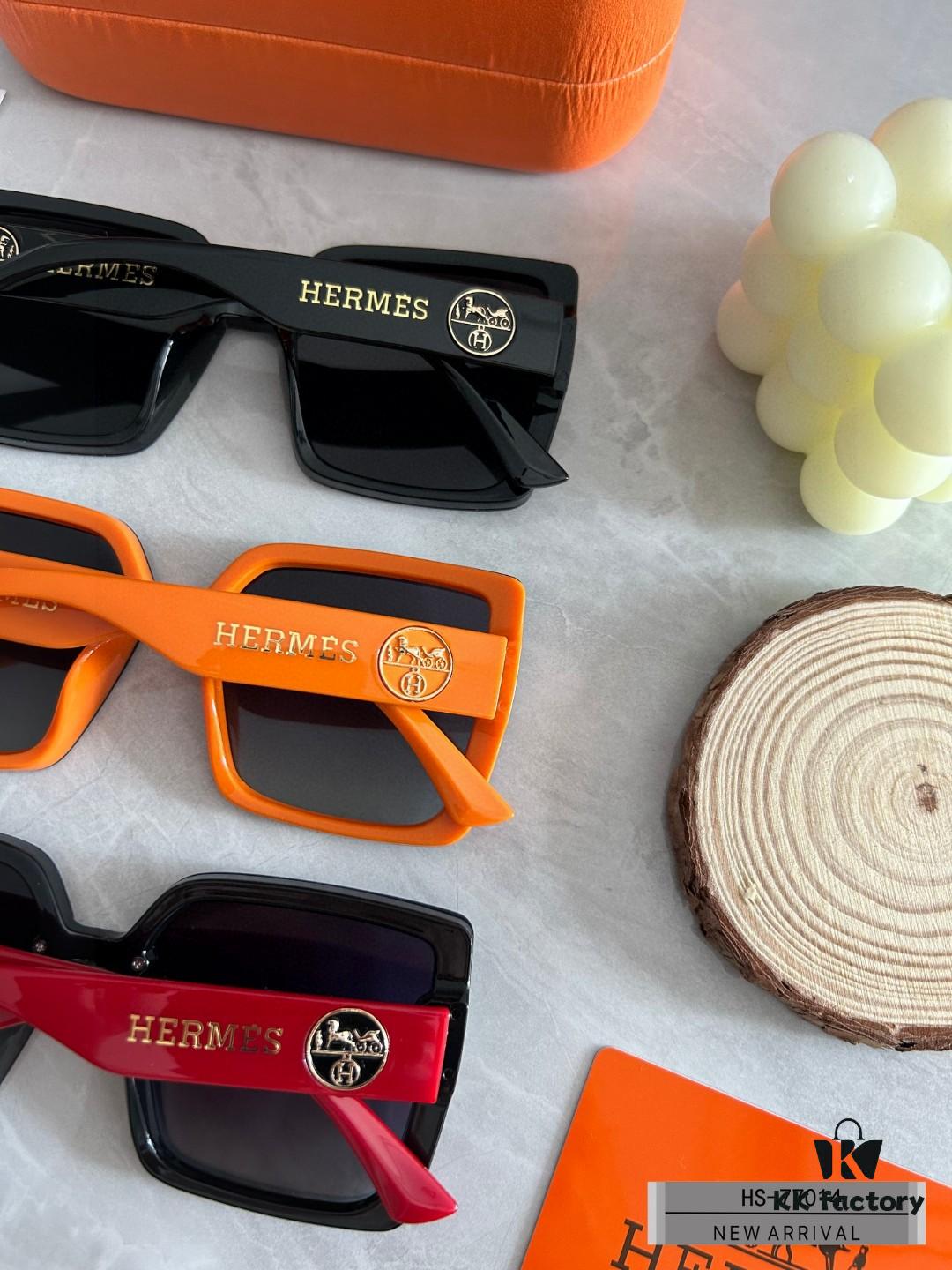 Hermès - New Arrival Sunglasses with Polarized Lenses, Lightweight TR90 Frame, UV Protection, Fashionable Design for Travel and Driving, 3 Colors Available
