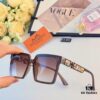 Hermes Women's Square Retro Sunglasses, Korean Style Ins High-End Fashion, Slimming for Large Faces, Trendy Celebrity Streetwear Sun Protection Glasses