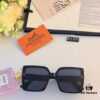 Hermes Women's Sunglasses 2024 New Arrival Square Retro Stylish Sun Protection Glasses for Long and Oval Faces