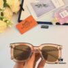 Hermes Sunglasses for Women, Trendy Square Frame UV Protection Glasses, Slimming Design for Round Faces, Suitable for Summer and Myopia, Unisex Style