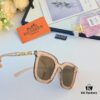 Hermes Sunglasses for Women, Trendy Square Frame UV Protection Glasses, Slimming Design for Round Faces, Suitable for Summer and Myopia, Unisex Style