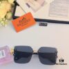 Hermes New Arrival Sunglasses for Women, High-End Fashion UV Protection, Anti-Glare, Instagrammable Driving Sunglasses