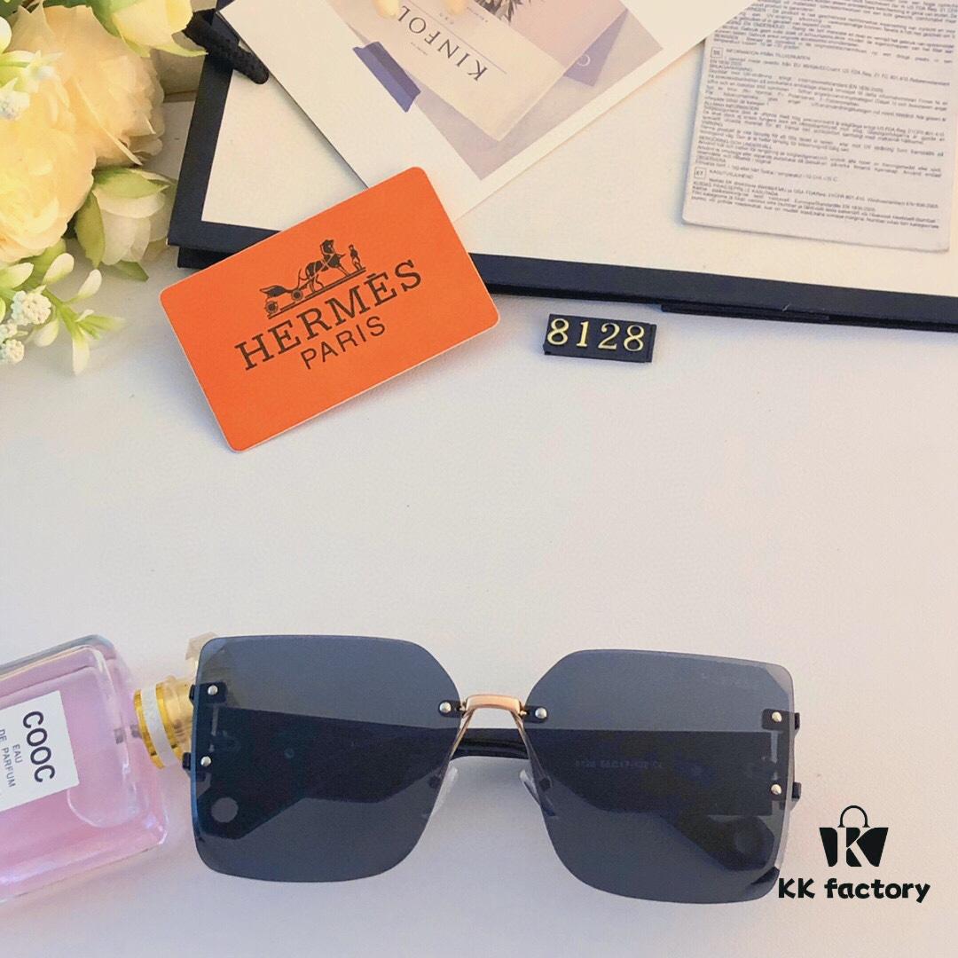Hermes New Arrival Sunglasses for Women, High-End Fashion UV Protection, Anti-Glare, Instagrammable Driving Sunglasses