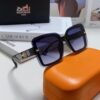 HERMES Women's Sunglasses, UV-Protective Round Oversized Frames, 2024 New Arrival, Vintage-Inspired Slimming Design, Trendy Influencer Glasses