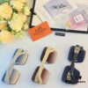 Hermes 2024 New Arrival European and American Style Frameless Sunglasses for Women, Oversized Summer Sun Glasses that Flatter Large Faces and Slim the Appearance