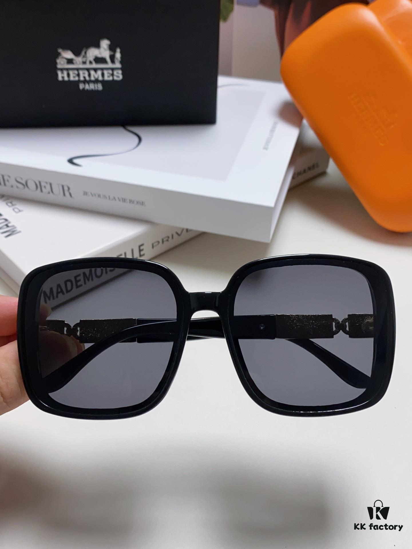 Hermes 2024 New Arrival Women's Oversized Round Square Sunglasses, Polarized UV Protection Driving Sunglasses for Women, Face-Framing Design