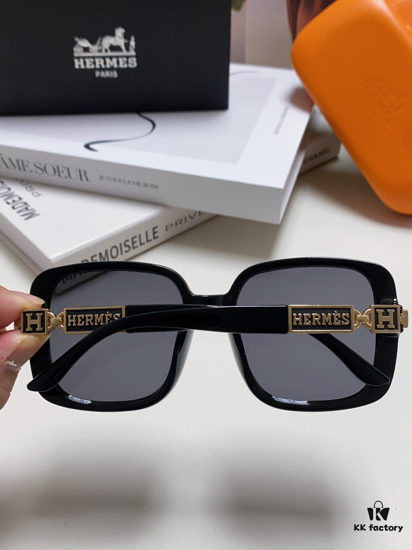 Hermes 2024 New Arrival Women's Oversized Round Square Sunglasses, Polarized UV Protection Driving Sunglasses for Women, Face-Framing Design