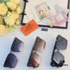 Hermes Women's Square Retro Sunglasses, Korean Style Ins High-End Fashion, Slimming for Large Faces, Stylish Street Snap UV Protection