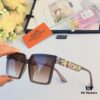 Hermes Women's Square Retro Sunglasses, Korean Style Ins High-End Fashion, Slimming for Large Faces, Stylish Street Snap UV Protection