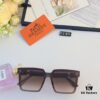 Hermes Women's Square Retro Sunglasses, Korean Style Ins High-End Fashion, Slimming for Large Faces, Stylish Street Snap UV Protection