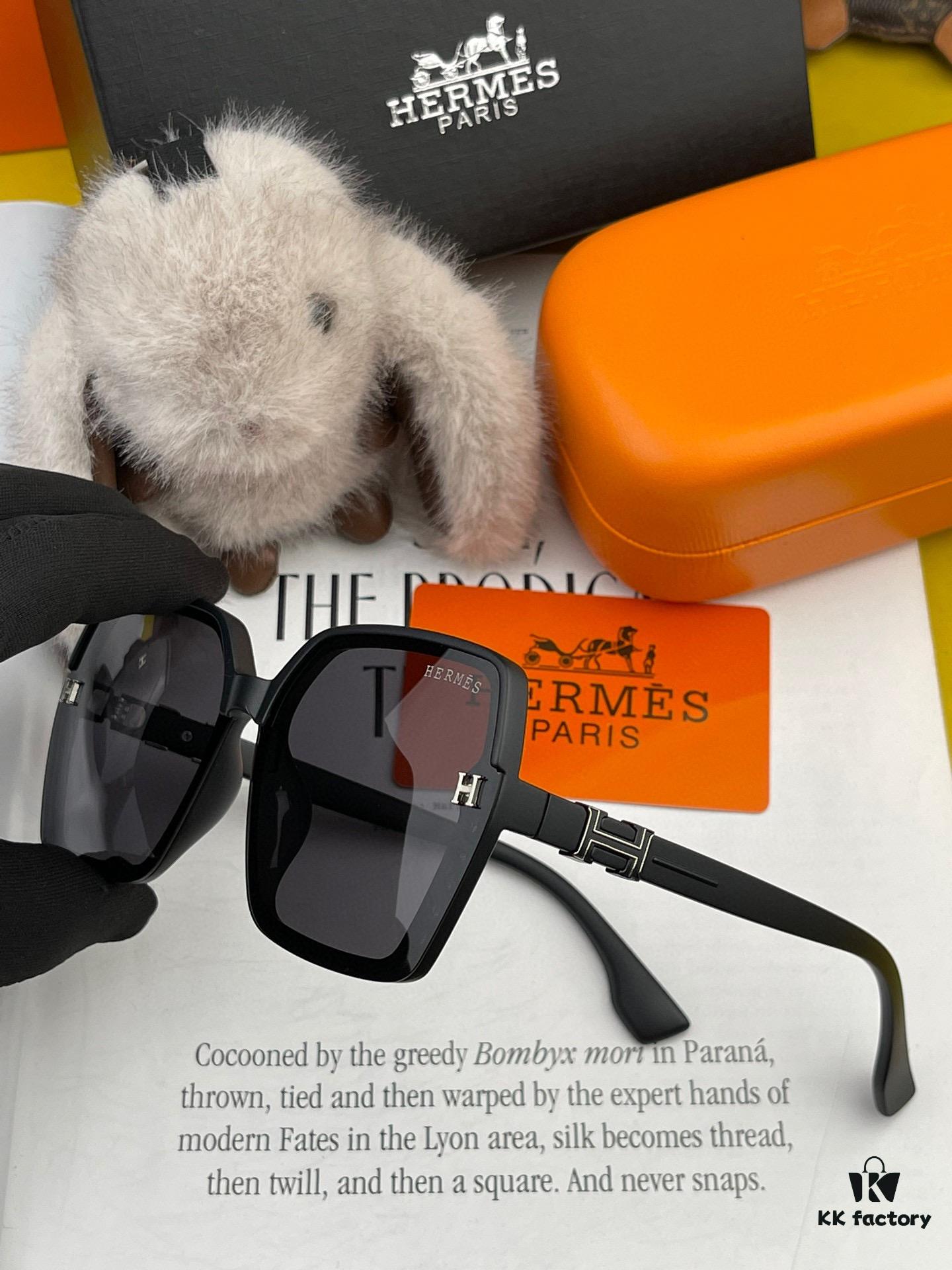 HERMES H4290 TR Polarized Series Square Frame Sunglasses - Original Luxury Brand, High-Quality Designer Sun Glasses