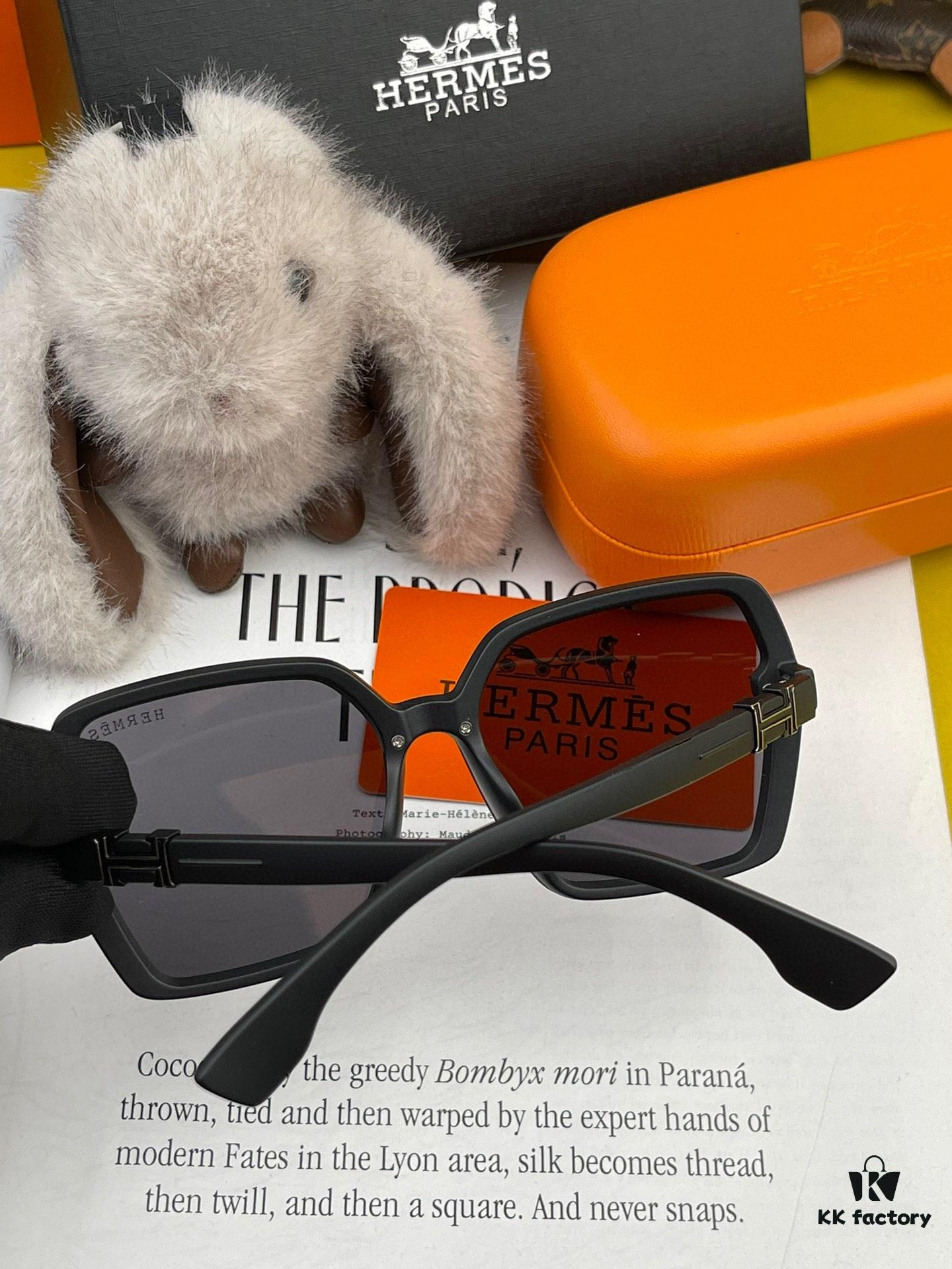 HERMES H4290 TR Polarized Series Square Frame Sunglasses - Original Luxury Brand, High-Quality Designer Sun Glasses