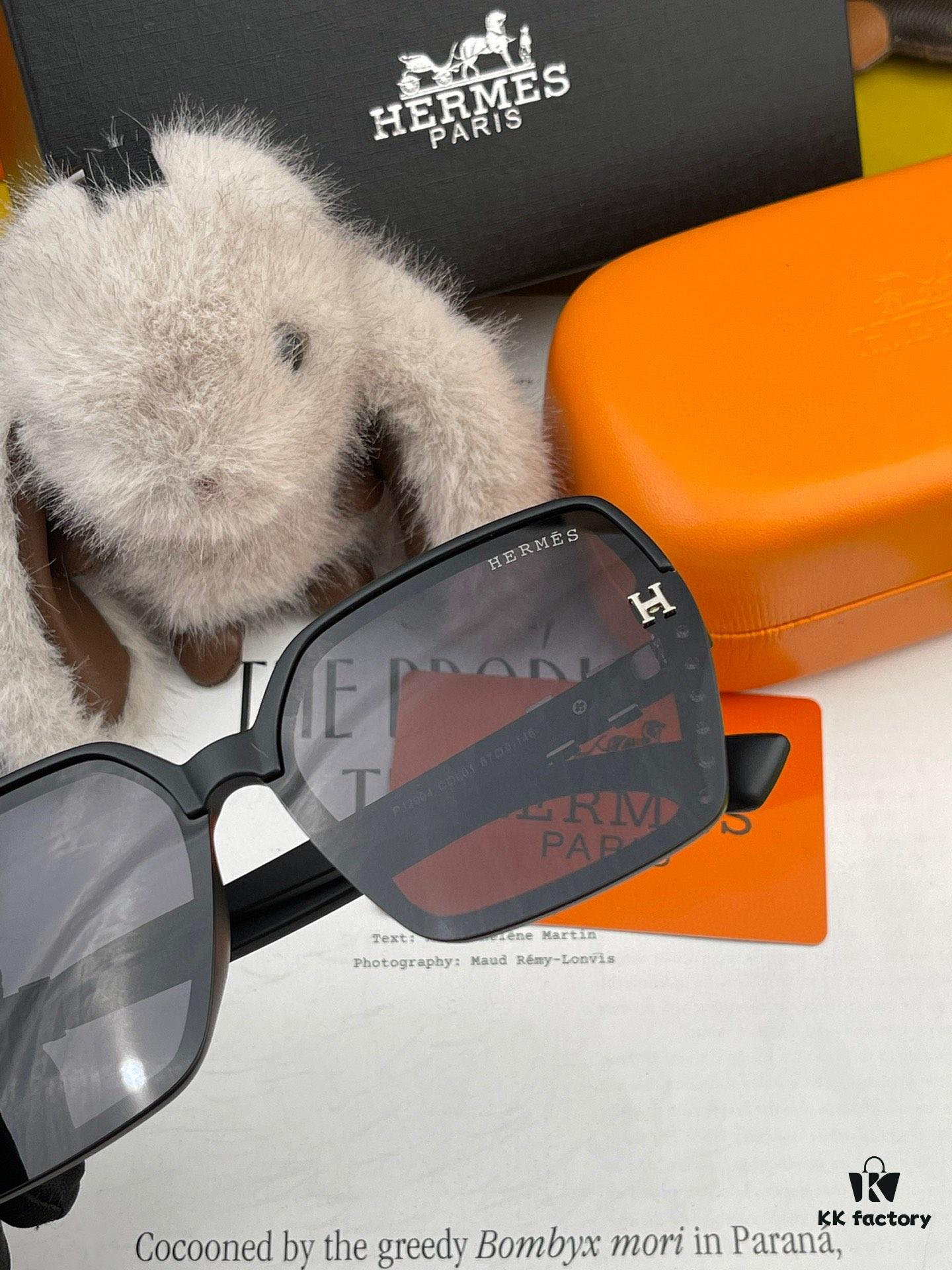 HERMES H4290 TR Polarized Series Square Frame Sunglasses - Original Luxury Brand, High-Quality Designer Sun Glasses