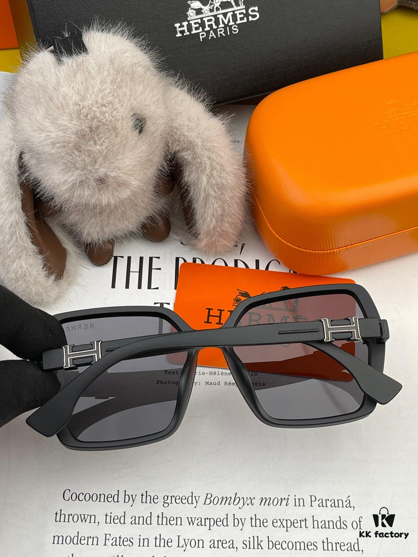 HERMES H4290 TR Polarized Series Square Frame Sunglasses - Original Luxury Brand, High-Quality Designer Sun Glasses