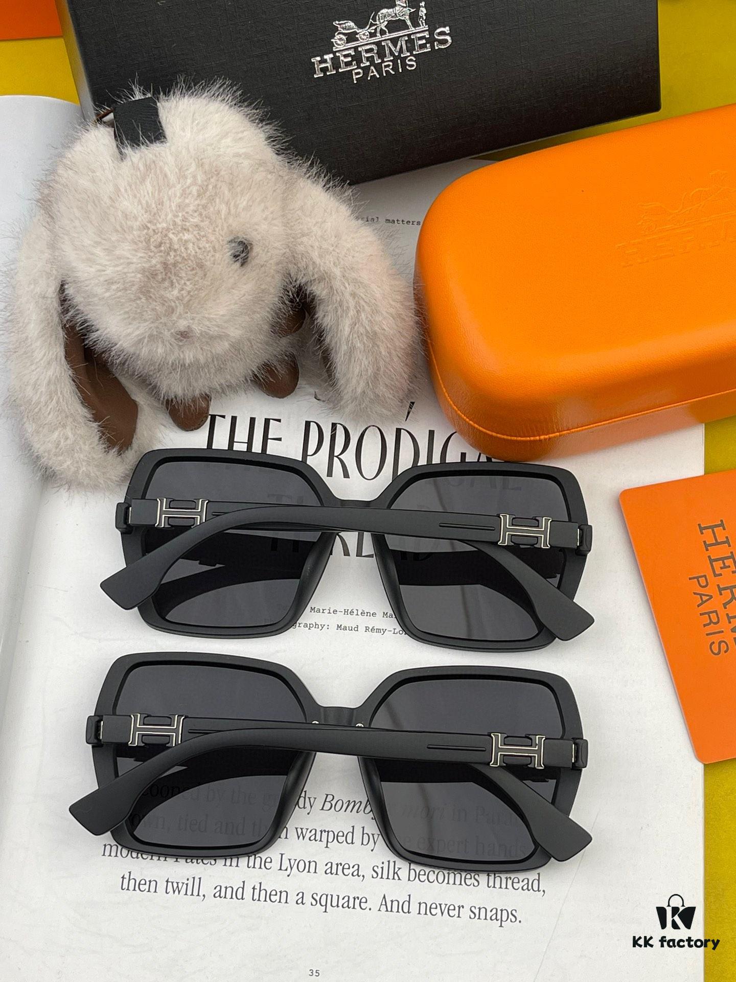 HERMES H4290 TR Polarized Series Square Frame Sunglasses - Original Luxury Brand, High-Quality Designer Sun Glasses