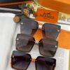 HERMES 2024 Spring New Arrival Original Release Famous Internet Hit Ultra Popular Blue Classic Luxury Fashion Square Sunglasses High-Quality Authentic Version Model: H1245