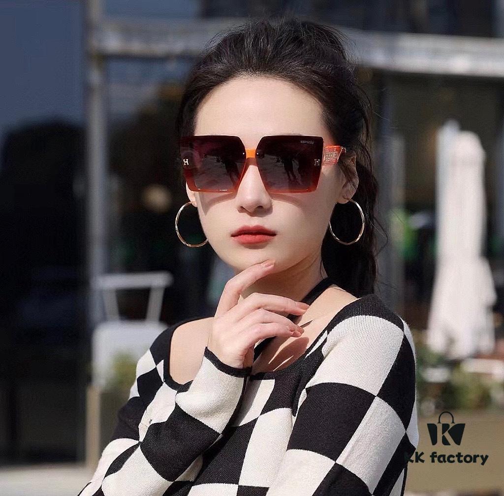 HERMES H50200 TR Polarized Sunglasses, Luxury Square Frame Designer Shades