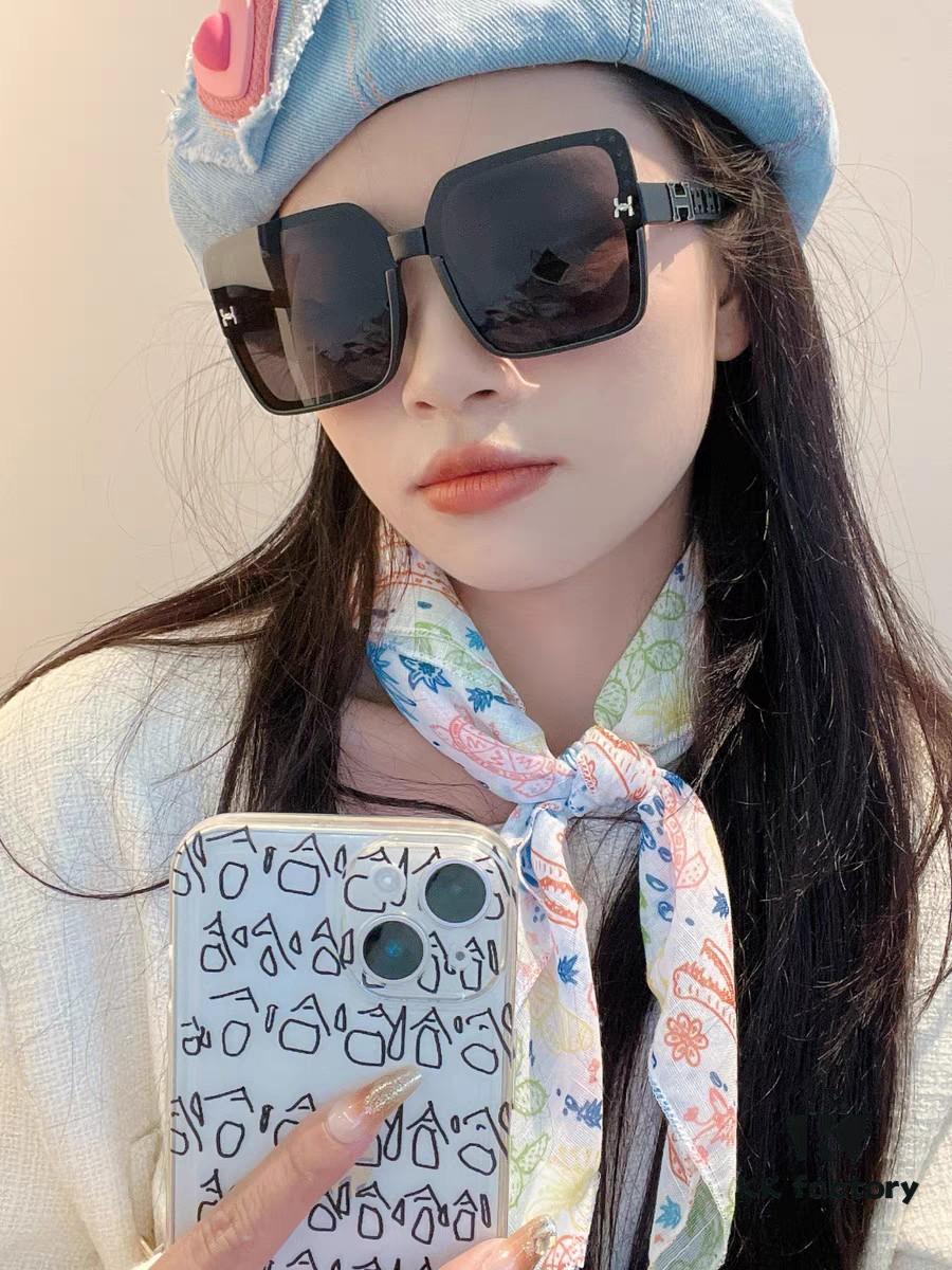 HERMES 2024 New Arrival Popular Fashion H Sunglasses for Women UV Protection Driver's Glasses Stylish White Sunglasses