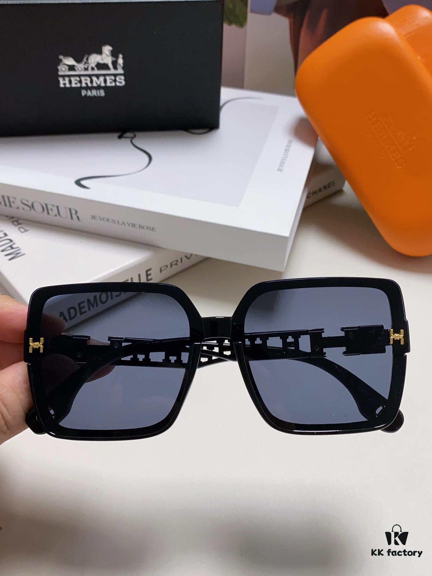 HERMES 2024 New Arrival Popular Fashion H Sunglasses for Women UV Protection Driver's Glasses Stylish White Sunglasses