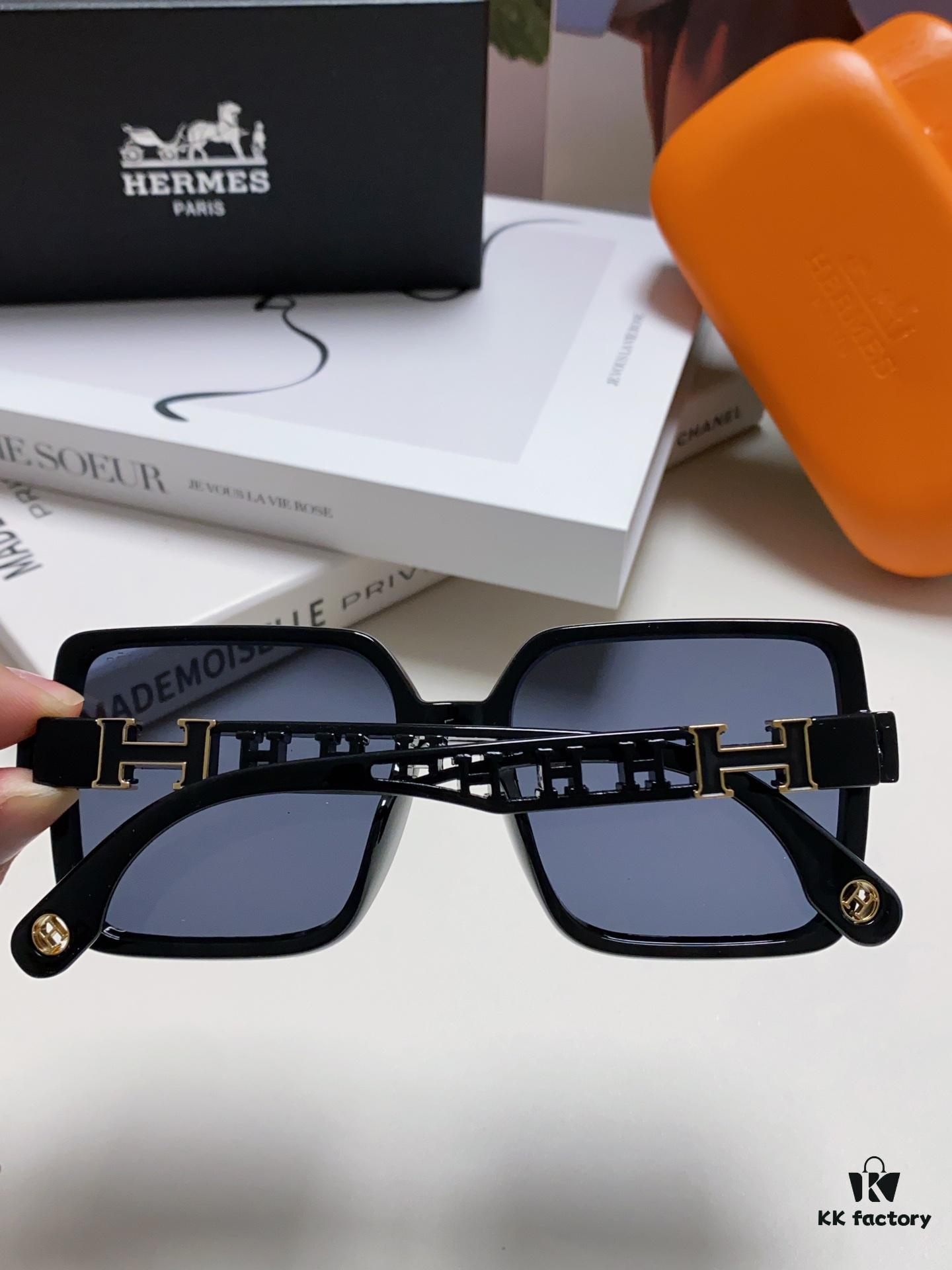 HERMES 2024 New Arrival Popular Fashion H Sunglasses for Women UV Protection Driver's Glasses Stylish White Sunglasses