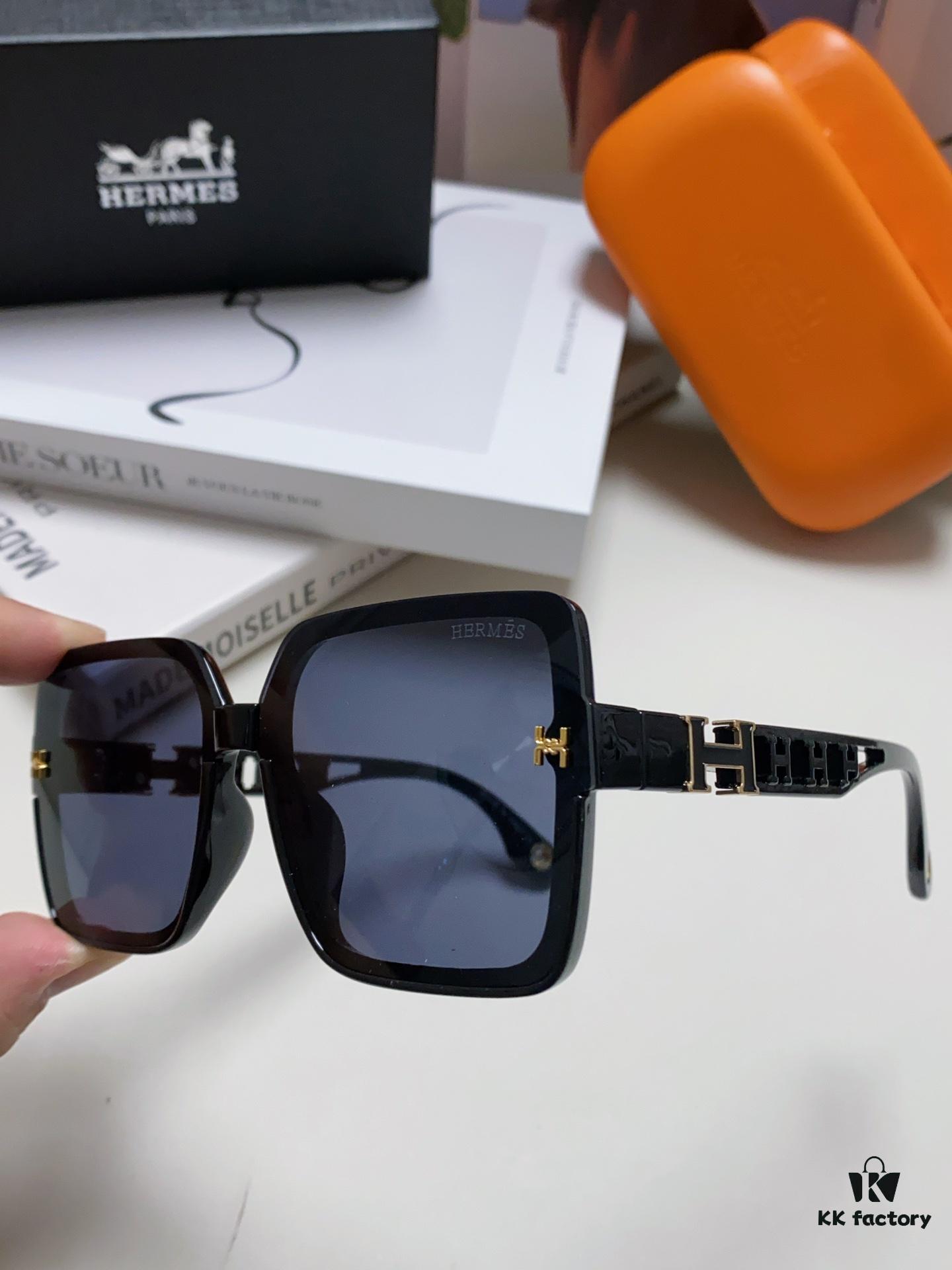 HERMES 2024 New Arrival Popular Fashion H Sunglasses for Women UV Protection Driver's Glasses Stylish White Sunglasses