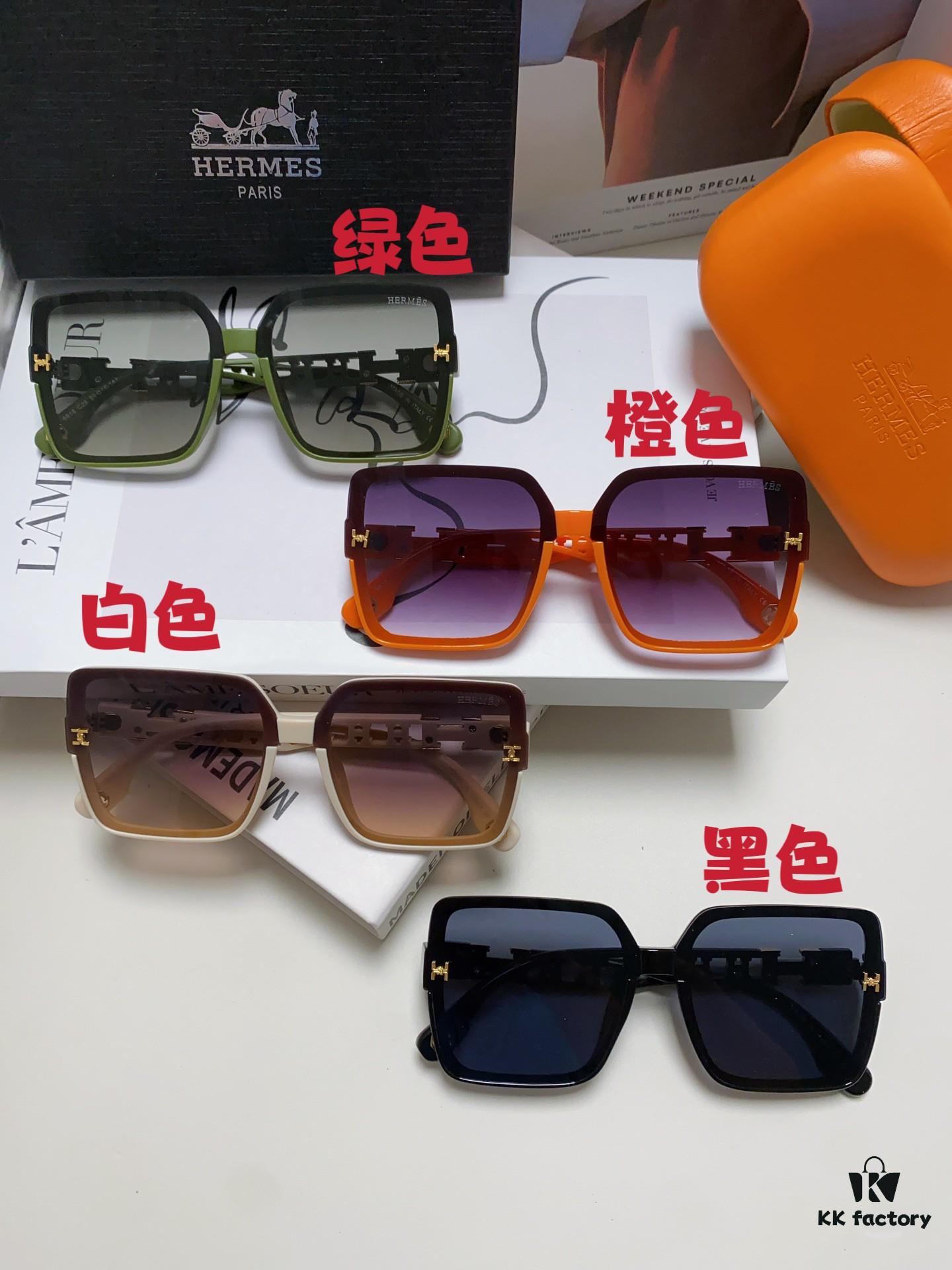 HERMES 2024 New Arrival Popular Fashion H Sunglasses for Women, UV Protection Driver's Sunglasses, Trendy White Driving Glasses, Stylish HHH Eyewear