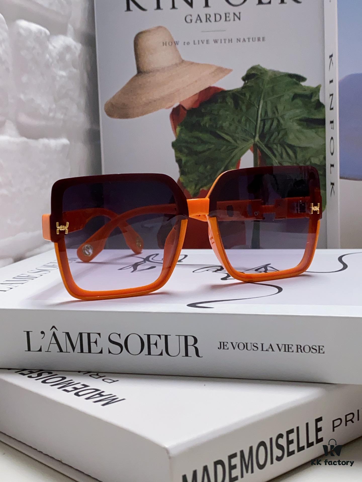 HERMES 2024 New Arrival Popular Fashion H Sunglasses for Women, UV Protection Driver's Sunglasses, Trendy White Driving Glasses, Stylish HHH Eyewear