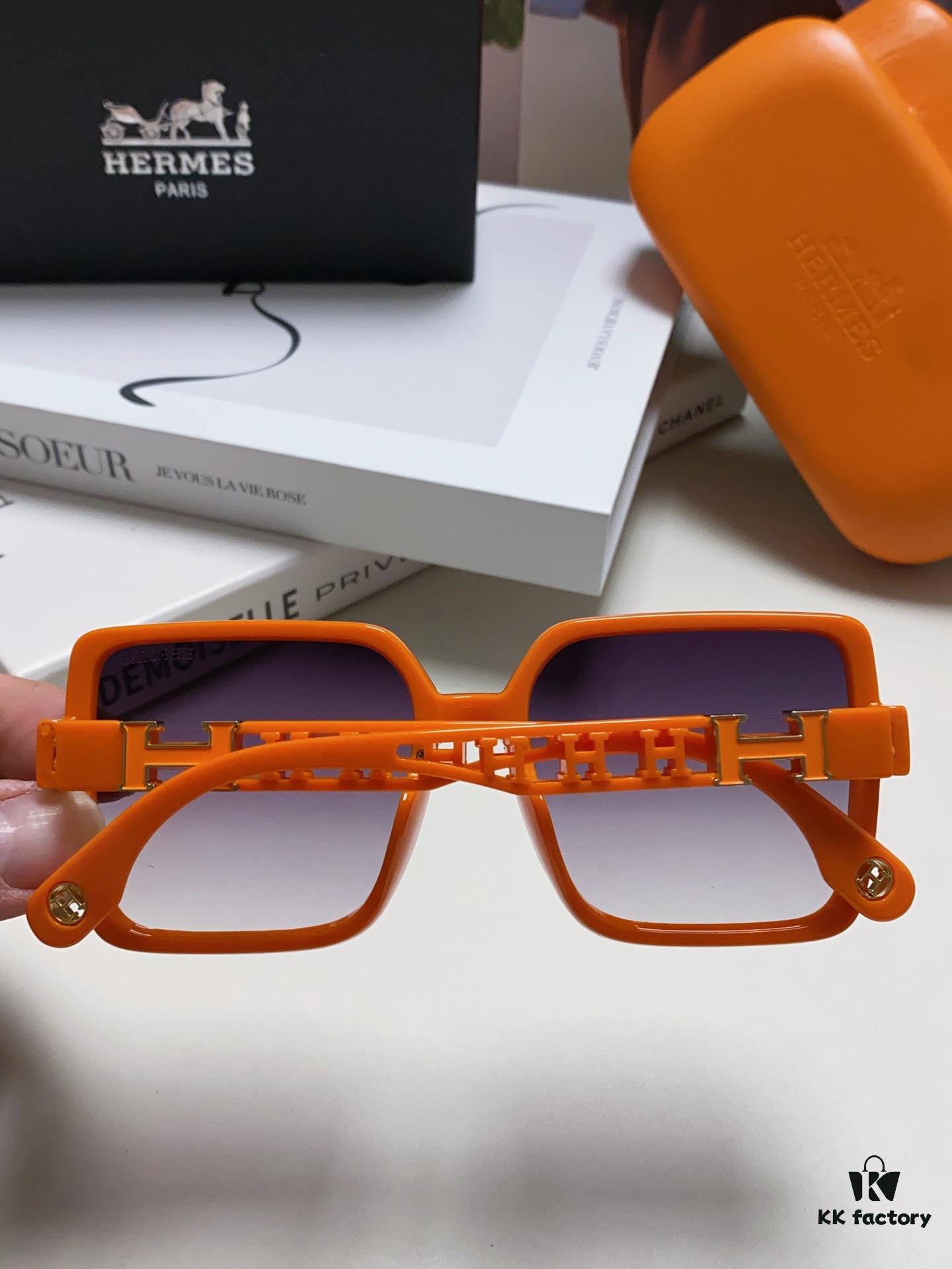 HERMES 2024 New Arrival Popular Fashion H Sunglasses for Women, UV Protection Driver's Sunglasses, Trendy White Driving Glasses, Stylish HHH Eyewear