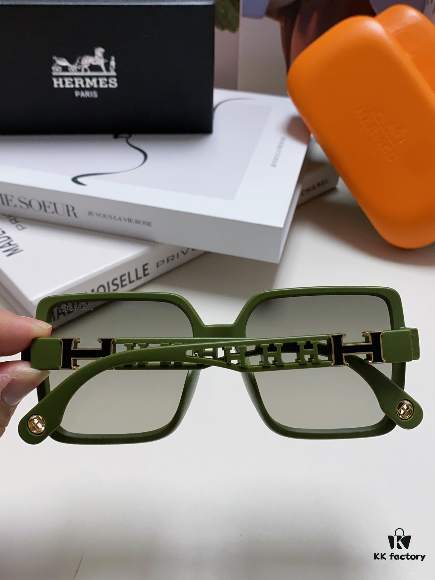 HERMES 2024 New Arrival Popular Fashion H Sunglasses for Women UV Protection Driver's Glasses Stylish White Sunglasses