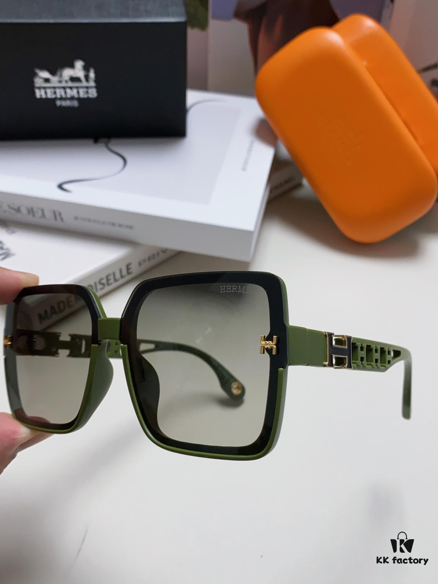 HERMES 2024 New Arrival Popular Fashion H Sunglasses for Women UV Protection Driver's Glasses Stylish White Sunglasses