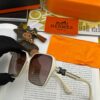 HERMES 2024 Spring New Arrival Original Release Famous Internet Sensation Ultra-Hot Selling Luxury Square Frame Sunglasses