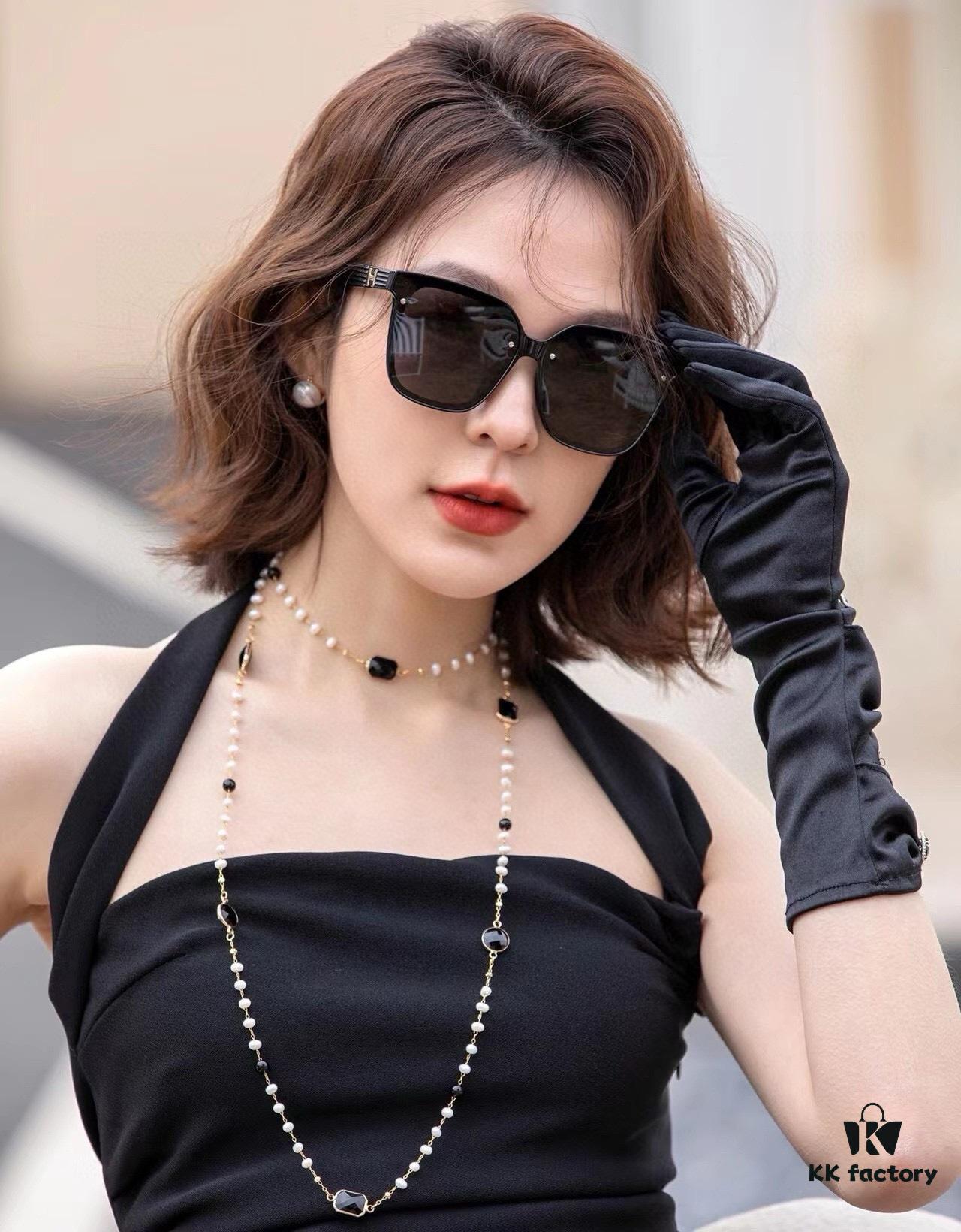 Polarized Series Sunglasses HERMES Hermes Original Release Internet Celebrity Super Hot Selling Classic Luxury Global Fashion Square Frame Sunglasses High-End Quality Authentic High Quality Model H5102