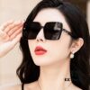 HERMES 2024 Spring New Arrival Original Shipment Viral Hit Blue Classic Luxury Global Trend Fashion Square Sunglasses Premium Quality Authentic High-End Logo Model: H1301