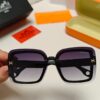 HERMES Women's Sunglasses UV Protection Oversized Round Frame Vintage Style 2024 New Arrival Fashionable Slimming Sunglasses for Large Faces