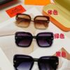 HERMES Women's Sunglasses UV Protection Oversized Round Frame Vintage Style 2024 New Arrival Fashionable Slimming Sunglasses for Large Faces