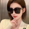 Hermes Women's Square Retro Sunglasses, Korean Style Ins High-End Look, Flattering for Large Faces, Slimming, Fashionable and Unique Sun Protection Glasses for Street Photography