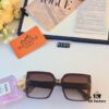 Hermes Women's Sunglasses 2024 New Arrival Square Frame Vintage Korean Style UV Protection Oversized Glasses for Long and Oval Face Slimming Effect