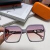 Hermes 2024 New Women's Square Oversized Sunglasses for Round Faces, Slimming UV Protection Sunglasses with Premium Look, Ideal for Travel and Sun Protection