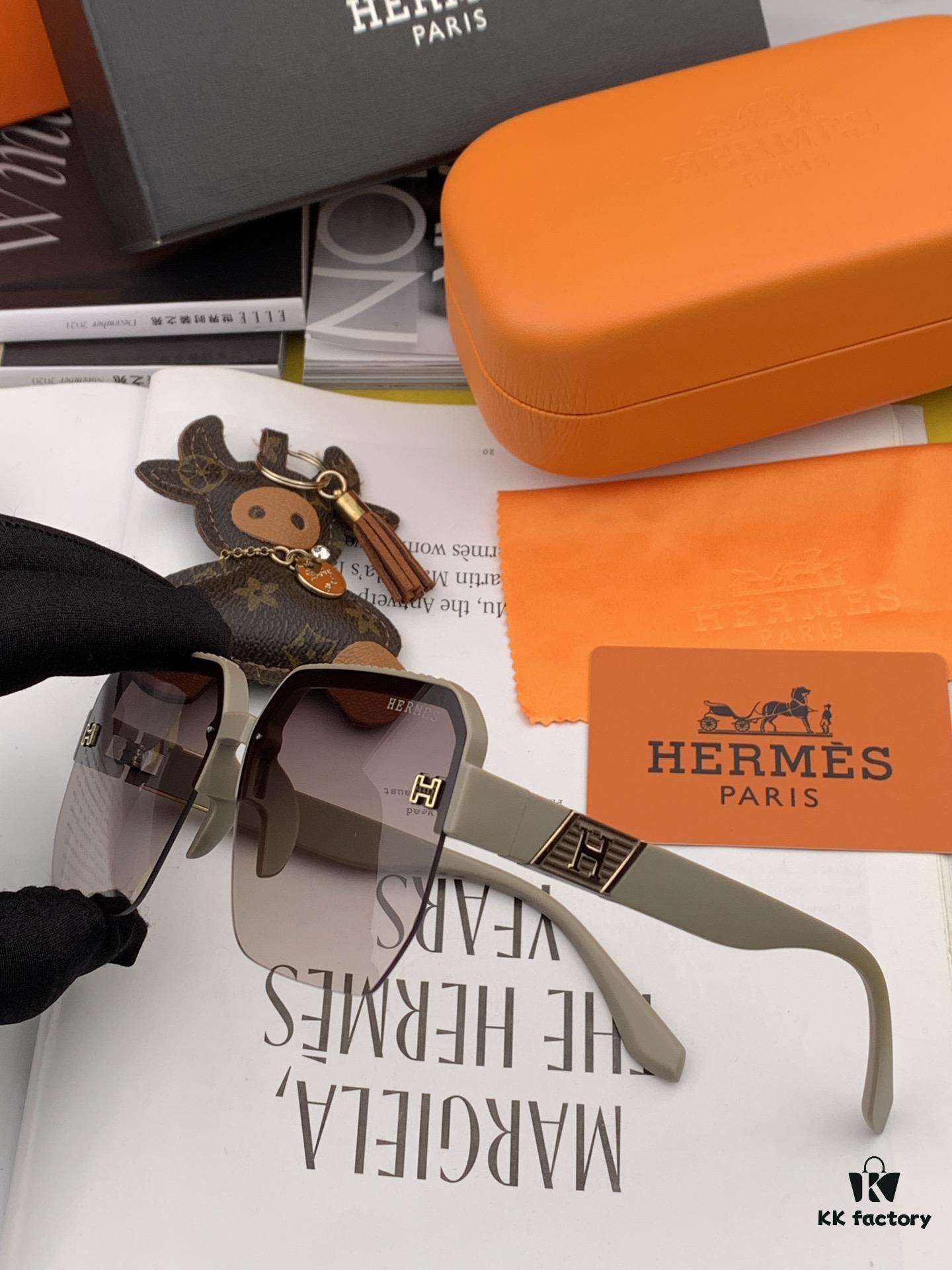 HERMES 2023 Spring New Arrival Original Release Luxury Fashion Square Sunglasses H1806