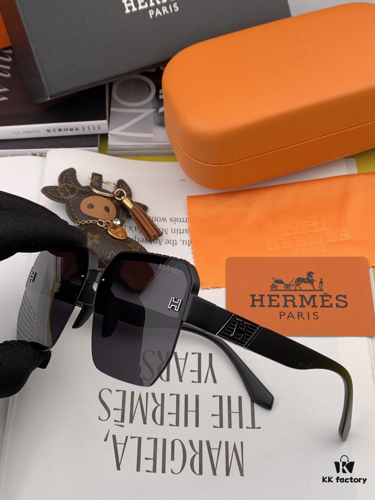 HERMES 2023 Spring New Arrival Original Release Luxury Fashion Square Sunglasses H1806