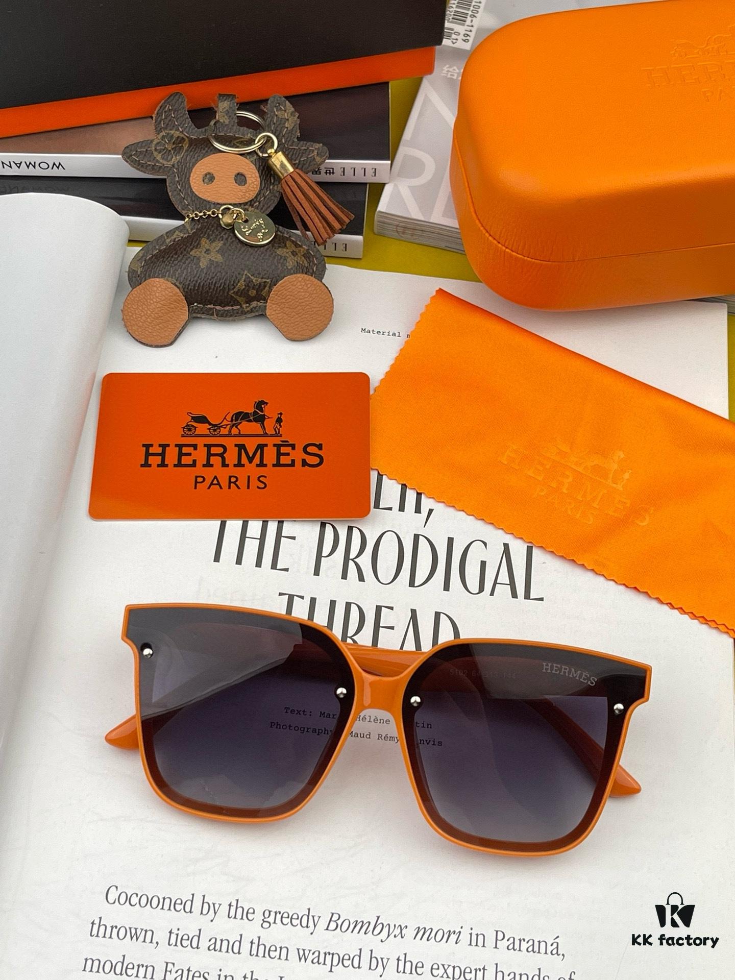 Polarized Series Sunglasses | HERMES Original Luxury Designer Square Frame UV Protection Sunglasses H5102