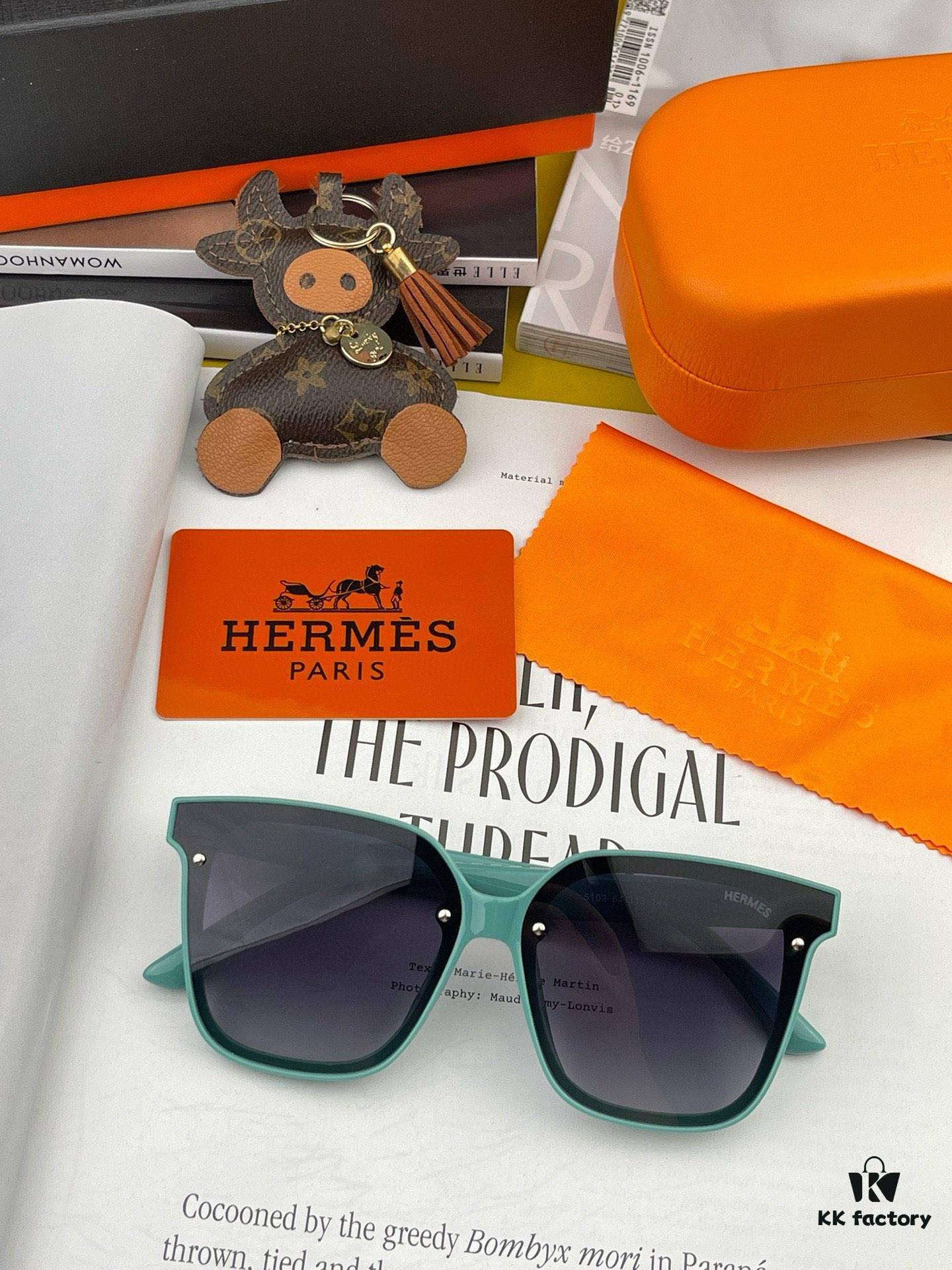 Polarized Series Sunglasses | HERMES Original Luxury Designer Square Frame UV Protection Shades H5102