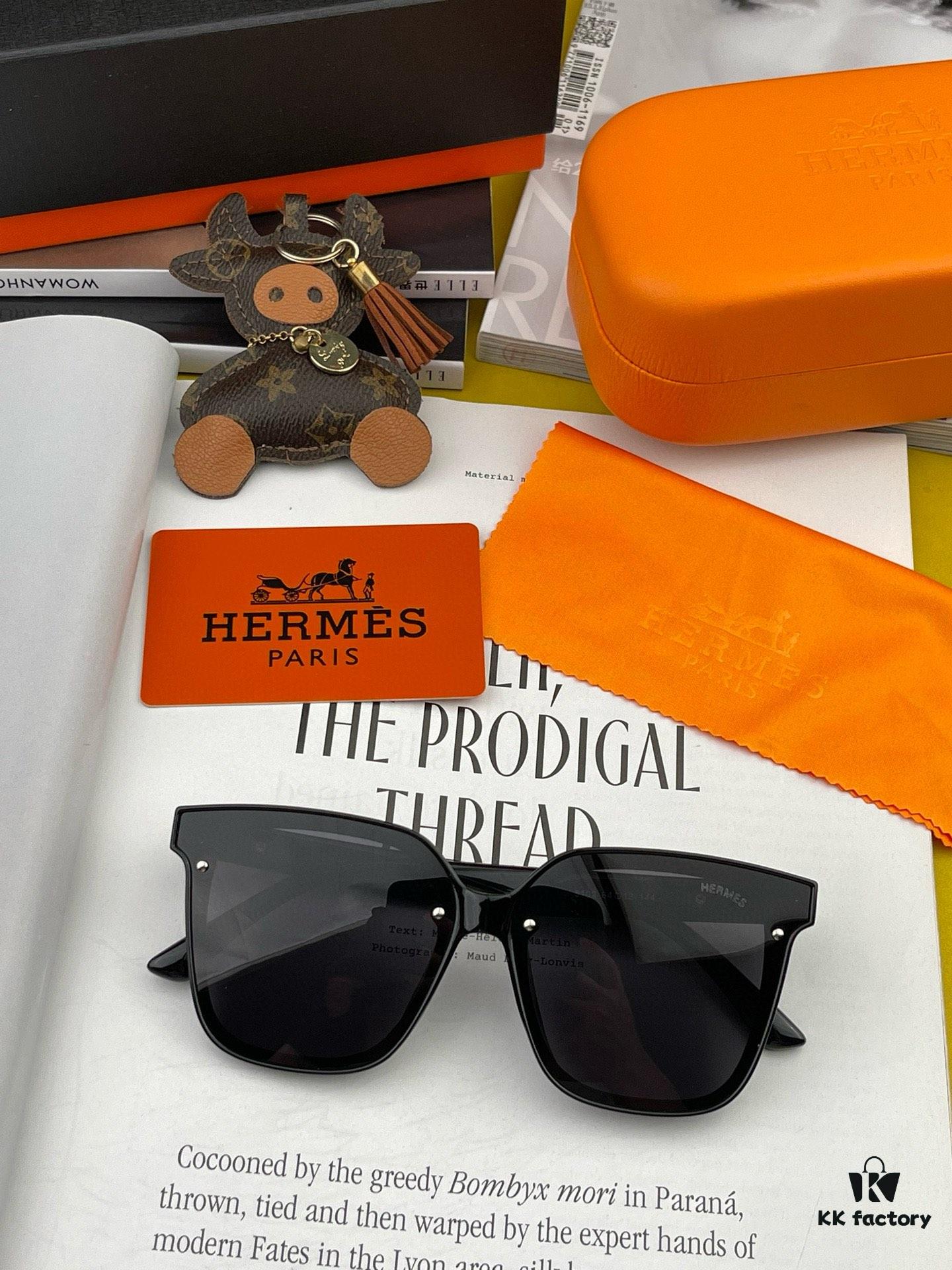 Polarized Series Sunglasses | HERMES Original Luxury Designer Square Frame UV Protection Shades H5102