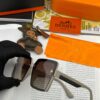 HERMES 2024 Spring New Arrival Original Release Famous Internet Sensation Ultra-Hot Selling Luxury Square Sunglasses Classic Integrated Frame Design High-End Quality Authentic Brand Premium Sunglasses Model: H1245