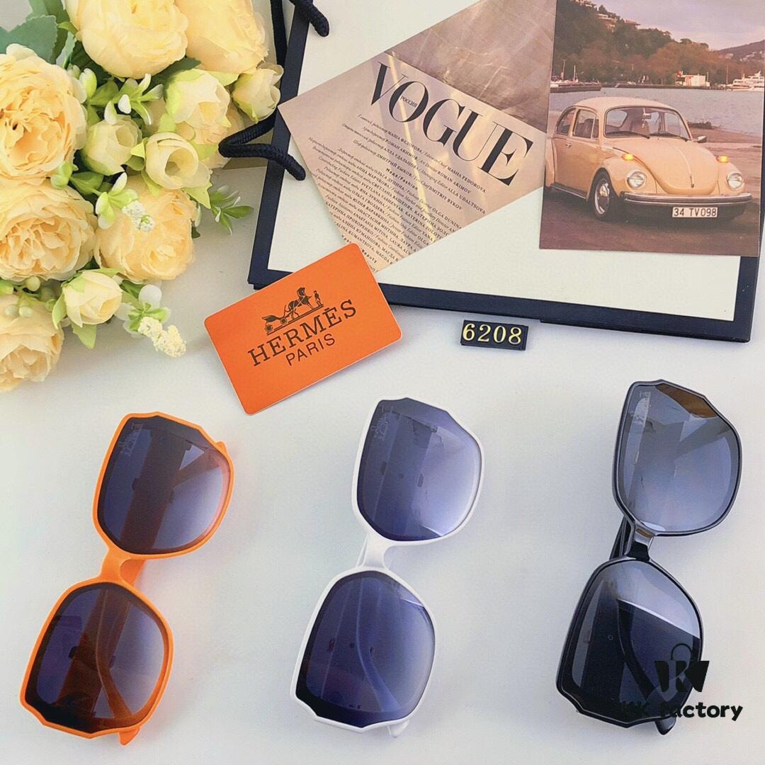 Hermes 2024 New Popular Large Oval Square Round Frame Slimming, Fashionable European and American Style Sunglasses