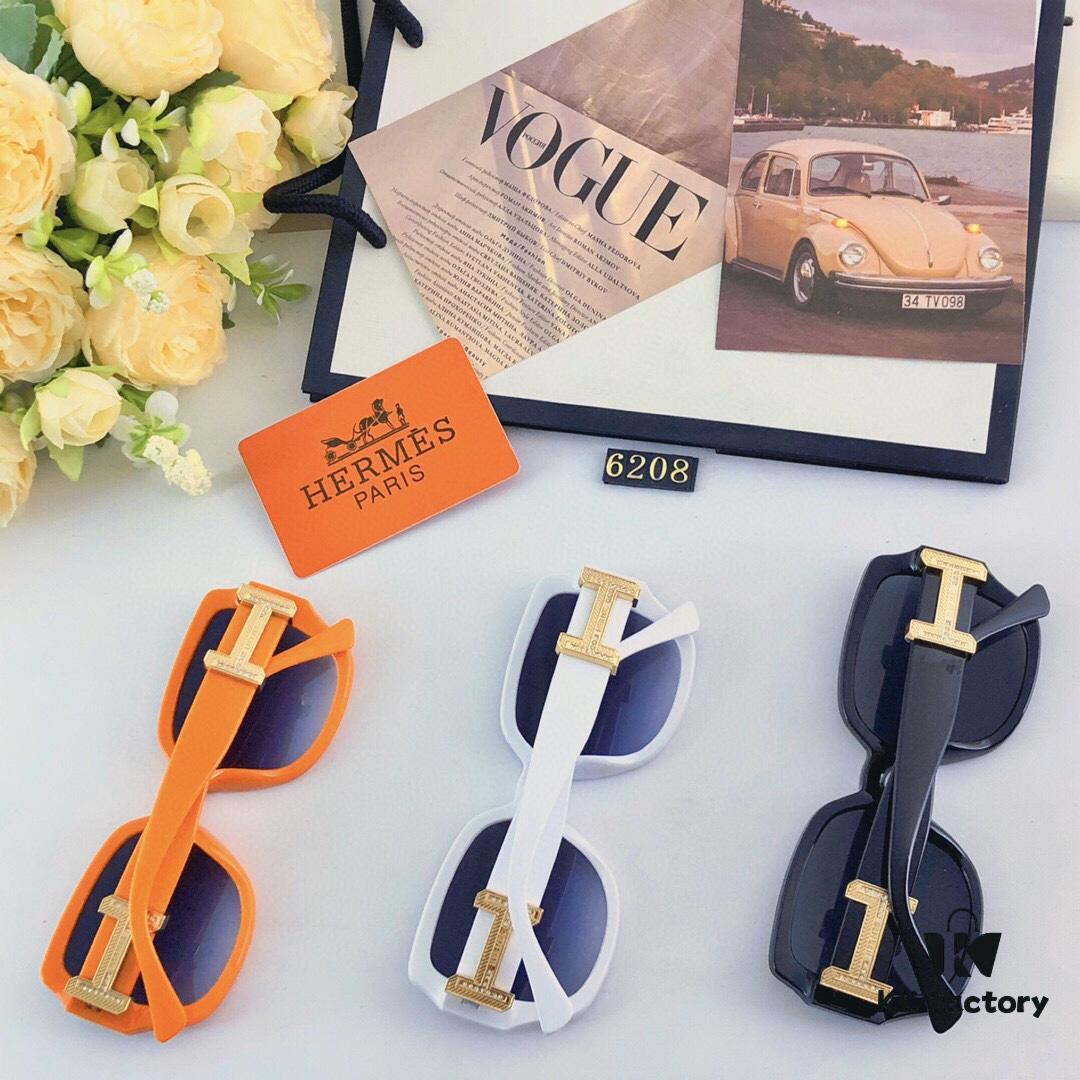 Hermes 2024 New Popular Large Oval Square Round Frame Slimming, Fashionable European and American Style Sunglasses