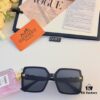 Hermes Summer New Arrival Fashion Gradient H-Logo Oversized Sunglasses for Women, Trendy UV-Protective Sunglasses for Driving and Streetwear