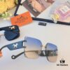 Hermes New Large-Frame Sunglasses, Frameless Fashion UV Protection Sunglasses, Slimming and Face-Framing, Stylish and Elegant