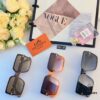 Hermes 2024 New Arrival Women's Fashion Oversized Cutout Sunglasses, Nylon Half-Rim UV Protection Shades