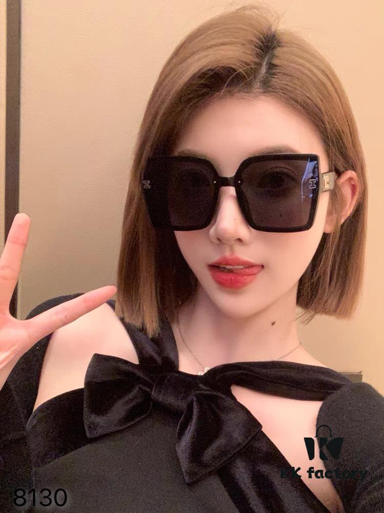 Hermes 2024 New Fashion Square Frame Sunglasses for Women, Chic Luxury Vintage-Style UV Protection Sunglasses